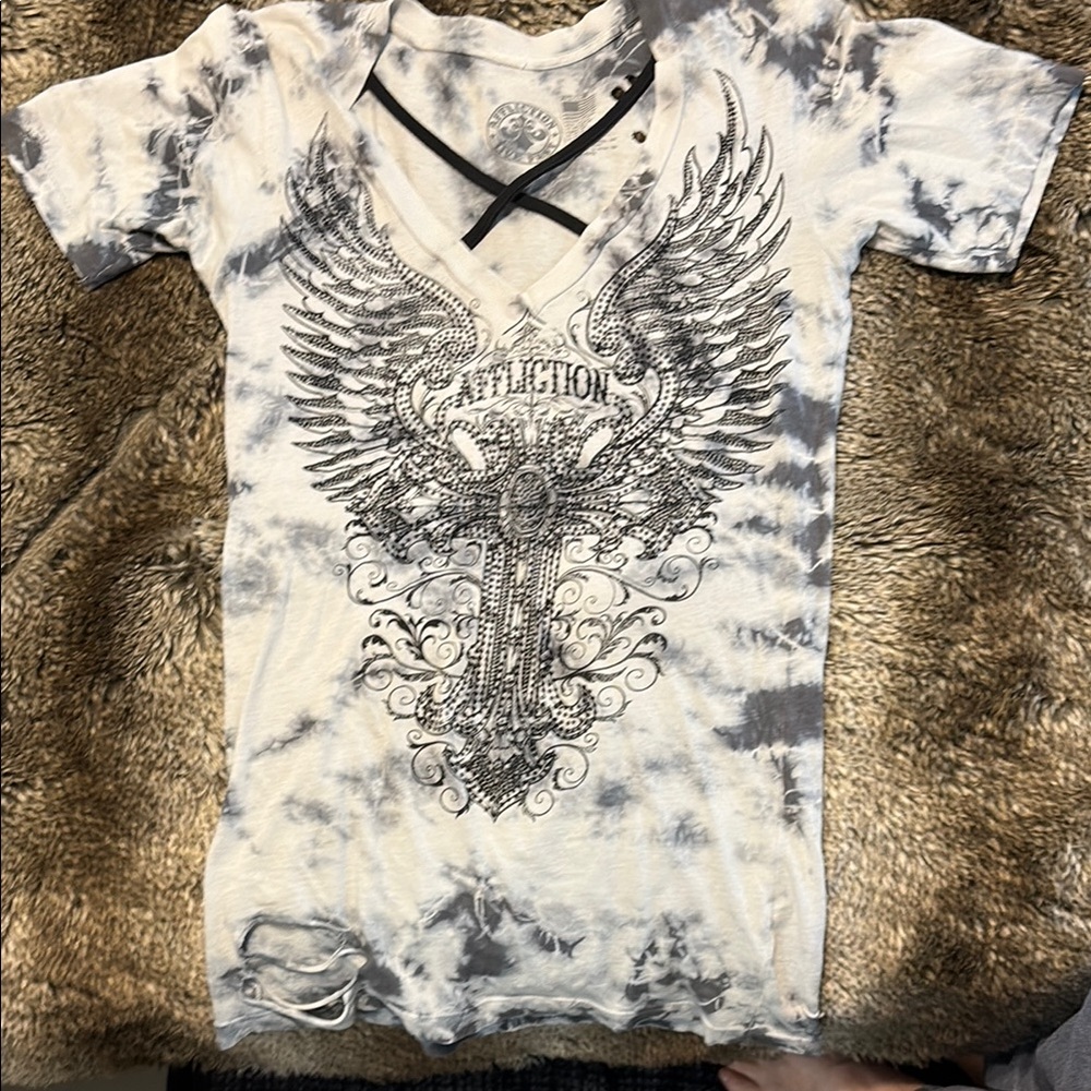 Affliction Tie-Dye Graphic Tee